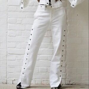 Levis Made & Crafted 25X32‎ Big E Union Artillery Trousers White Denim Jeans